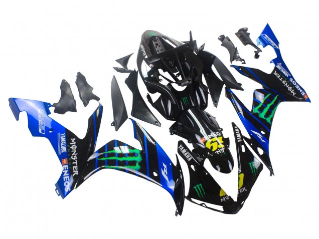 2004-2006 Yamaha YZF 1000 R1 Motorcycle Fairings - Blue Black Yellow Green Monster Yamalube ENEOS 69 UK