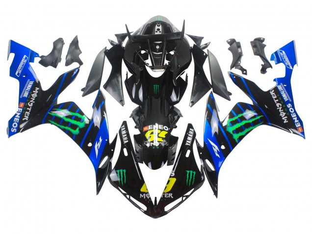2004-2006 Yamaha YZF 1000 R1 Motorcycle Fairings - Blue Black Yellow Green Monster Yamalube ENEOS 69 UK