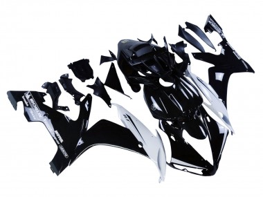 Custom 2004-2006 Yamaha YZF 1000 R1 Motorcycle Fairings - Glossy Black White Motul UK