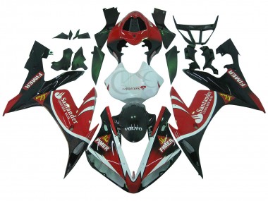 Custom 2004-2006 Yamaha YZF 1000 R1 Motorcycle Fairings - Red White Black Green Volvo Jika Fimer Santander UK
