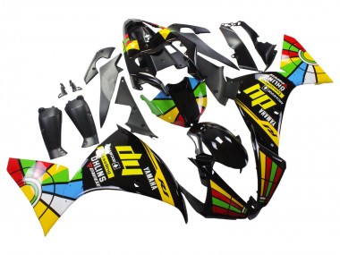 Custom 2012-2014 Yamaha YZF 1000 R1 Motorcycle Fairings - Glossy Black Yellow Green Blue Red Color Wheel UK