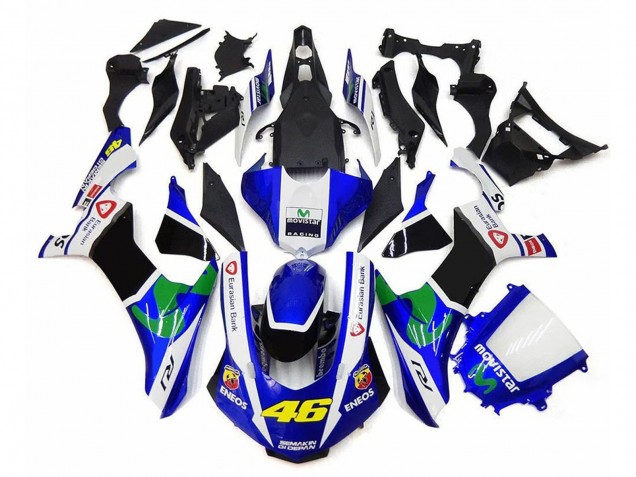2020-2025 Yamaha YZF 1000 R1 Motorcycle Fairings - White Blue Green Black MoviStar ENEOS Semakin Didepan 46 UK