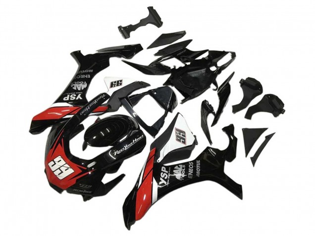 2020-2025 Yamaha YZF 1000 R1 Motorcycle Fairings - Glossy Black White Red YSP ENEOS Motul 99 UK