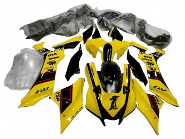 Custom 2020-2025 Yamaha YZF 1000 R1 Motorcycle Fairings - Yellow Glossy Black YSP Motul UK