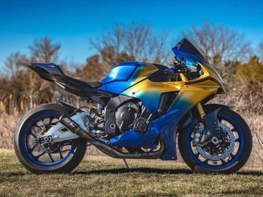 Custom 2020-2025 Yamaha YZF 1000 R1 Motorcycle Fairings - Blue Gold UK