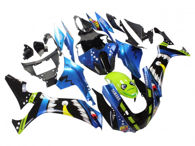 2020-2025 Yamaha YZF 1000 R1 Motorcycle Fairings - Blue Green Black Shark UK