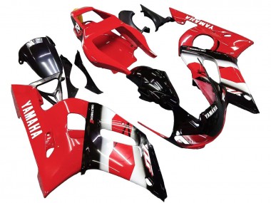 Custom 1998-2002 Yamaha YZF 600 R6 Motorcycle Fairing - Red White Glossy Black UK