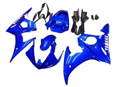 Custom 2003-2004 Yamaha YZF R6 Motorcycle Fairing - Blue UK