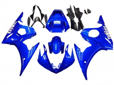 Custom 2003-2004 Yamaha YZF R6 Motorcycle Fairing - Blue UK