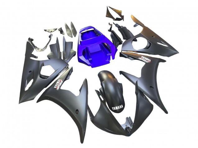 2006-2009 Yamaha YZF R6S Motorcycle Fairings - Blue Matte Black UK