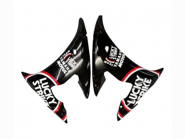 2006-2009 Yamaha YZF R6S Motorcycle Fairings - Glossy Black Red White Lucky Strike Motul UK