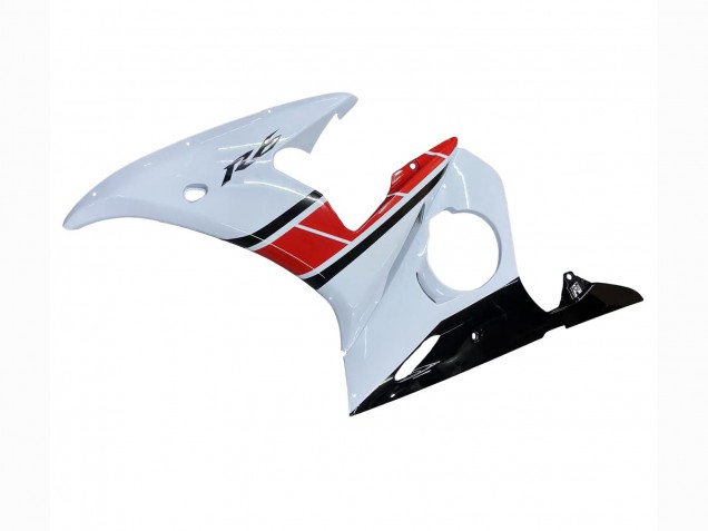 2006-2009 Yamaha YZF R6S Motorcycle Fairings - White Red Glossy Black UK
