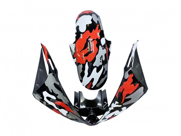2003-2004 Yamaha YZF R6 Motorcycle Fairings - Black Red Grey Camouflage UK