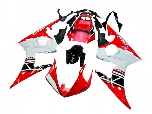 2006-2009 Yamaha YZF R6S Motorcycle Fairings - Red White Black UK