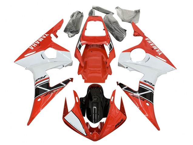 2006-2009 Yamaha YZF R6S Motorcycle Fairings - Red White Black UK