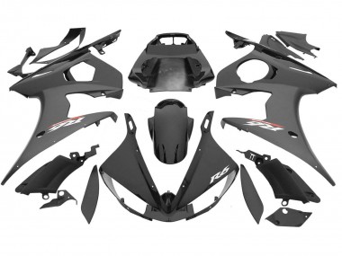 Custom 2006-2009 Yamaha YZF R6S Motorcycle Fairings - Glossy Black Matte Black UK