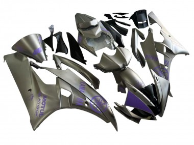 Custom 2006-2007 Yamaha YZF 600 R6 Motorcycle Fairings - Grey Purple Motul UK