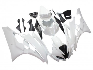 Custom 2006-2007 Yamaha YZF 600 R6 Motorcycle Fairings - White UK
