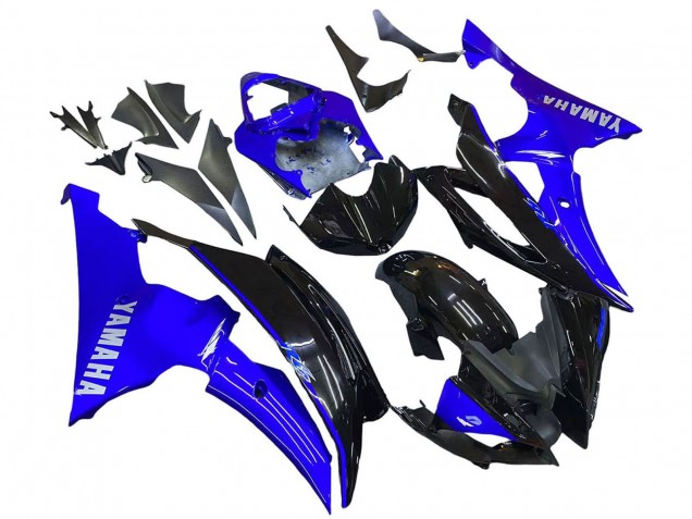 2008-2016 Yamaha YZF 600 R6 Motorcycle Fairings - Blue Glossy Black UK