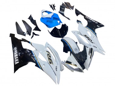 Custom 2008-2016 Yamaha YZF 600 R6 Motorcycle Fairing - White Blue Glossy Black UK