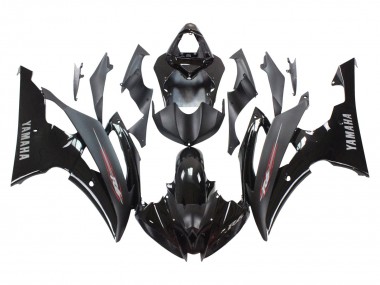Custom 2008-2016 Yamaha YZF 600 R6 Motorcycle Fairings - Glossy Black Matte Black UK