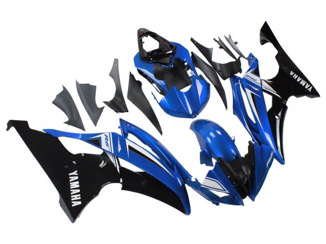 2008-2016 Yamaha YZF 600 R6 Motorcycle Fairings - White Blue Glossy Black UK
