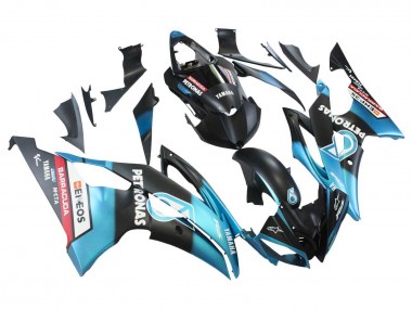 Custom 2008-2016 Yamaha YZF 600 R6 Motorcycle Fairings - Light Blue Matte Black Petronas ENEOS UK
