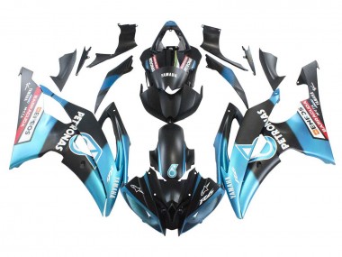 Custom 2008-2016 Yamaha YZF 600 R6 Motorcycle Fairings - Light Blue Matte Black Petronas ENEOS UK