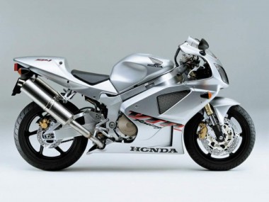 Custom 2000-2006 Honda VTR1000 Motorcycle Fairings - Silver White Racing UK