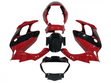 Custom 1997-2005 Honda VTR1000F Motorcycle Fairings - Red Glossy Black UK