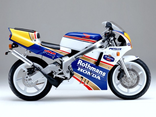1997-2005 Honda VTR1000F Motorcycle Fairings - White Blue Gold Rothmans UK