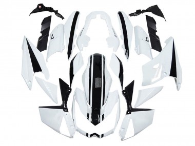 Custom 2010-2013 Kawasaki Z1000 Motorcycle Fairings - White Black UK