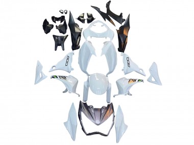 Custom 2013-2018 Kawasaki Z800 Motorcycle Fairings - White Green Silver Black UK