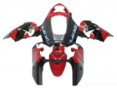Custom 2002-2006 Kawasaki ZX12R Motorcycle Fairings - Red Black Blue UK