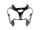 2002-2003 Kawasaki ZX9R Motorcycle Fairings - Silver Glossy Black Monster Elf UK