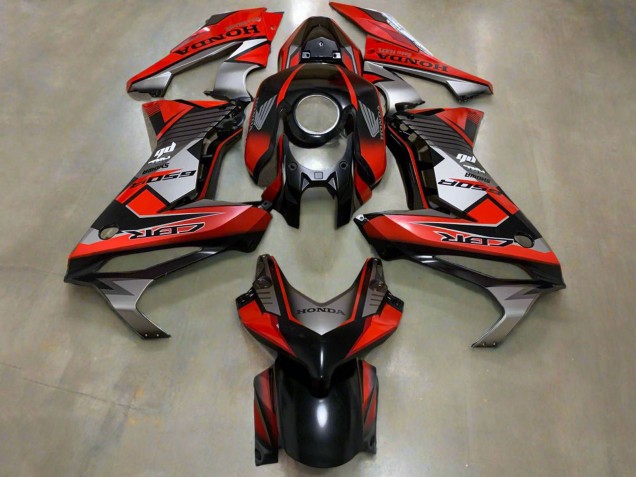 2021-2023 Honda CBR650R Motorcycle Fairings - Red Silver Glossy Black UK