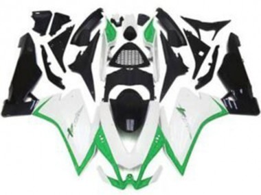 Custom 2009-2015 Aprilia RSV4 1000 Motorcycle Fairings - White Green Black UK