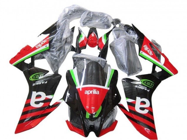 2009-2015 Aprilia RSV4 1000 Motorcycle Fairings - Red Green Black Stripe UK