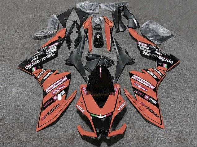 2009-2015 Aprilia RSV4 1000 Motorcycle Fairings - Orange Black UK