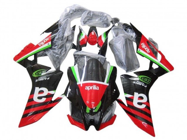 2016-2020 Aprilia RSV4 1000 Motorcycle Fairings - Red Black Green Stripe UK