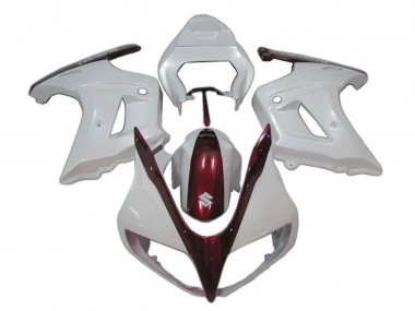 Custom 2003-2013 Suzuki SV650 Motorcycle Fairings - White Candy Red UK