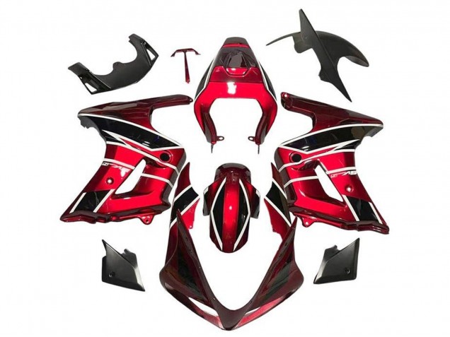 2003-2013 Suzuki SV650 Motorcycle Fairings - Red Black White Stripe UK