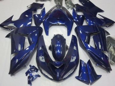 Custom 2006-2007 Kawasaki ZX10R Motorcycle Fairing - Dark Blue UK