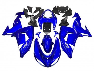Custom 2006-2007 Kawasaki ZX10R Motorcycle Fairings - Blue White UK