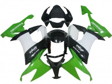 Custom 2008-2010 Kawasaki ZX10R Motorcycle Fairing - Green White Black UK