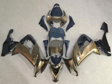 Custom 2008-2010 Kawasaki ZX10R Motorcycle Fairings - Dark Gold Black UK