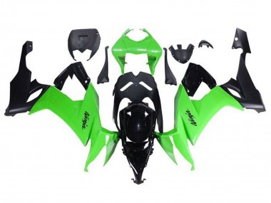 Custom 2008-2010 Kawasaki ZX10R Motorcycle Fairings - Green Black UK