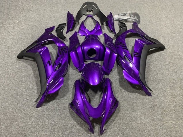 2011-2015 Kawasaki ZX10R Motorcycle Fairings - Purple Matte Black UK