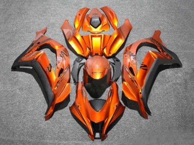 Custom 2016-2020 Kawasaki ZX10R Motorcycle Fairings - Orange Black UK