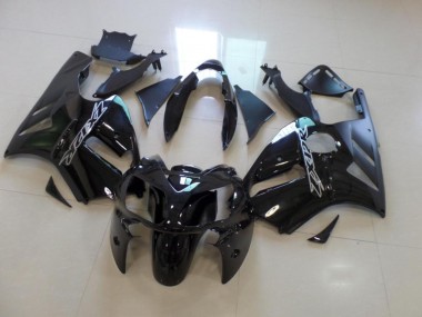 Custom 2002-2006 Kawasaki ZX12R Motorcycle Fairings - Glossy Black Matte Black UK